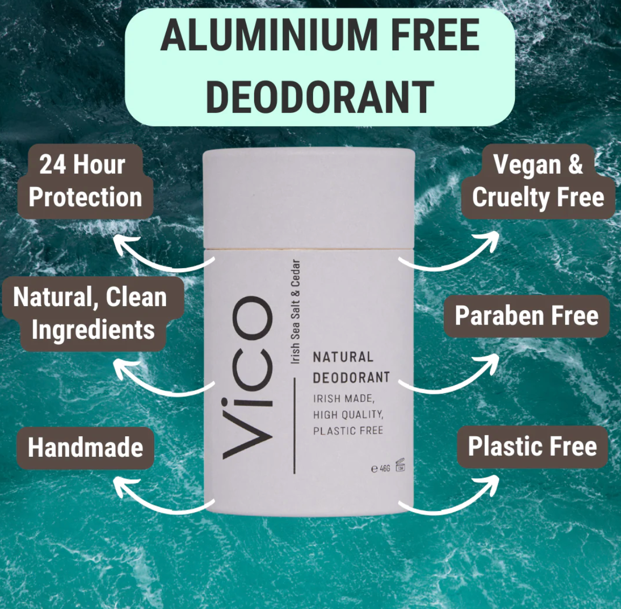 Vico Deodorant Irish Sea Salt & Cedar