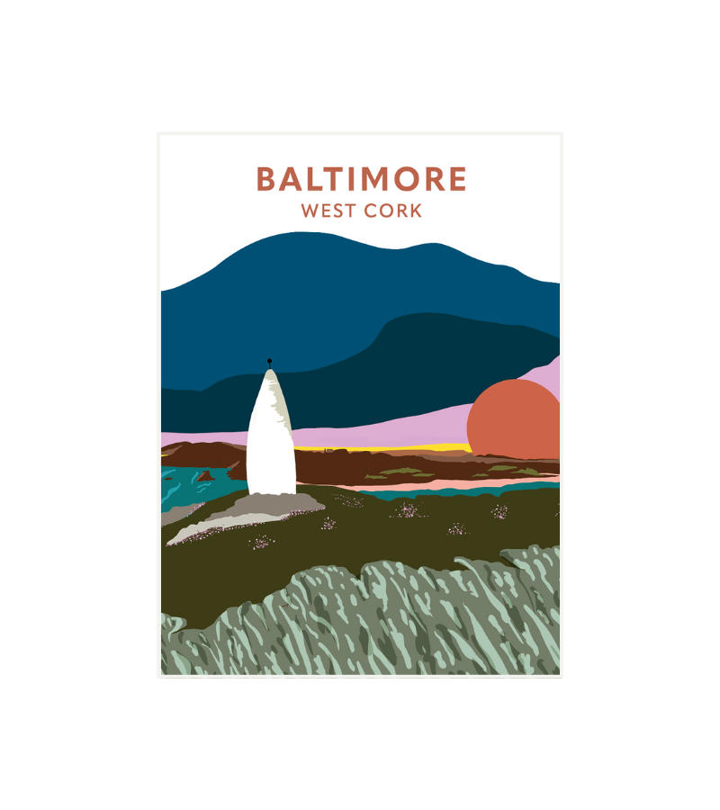 West Cork Folk Print Baltimore (A4)