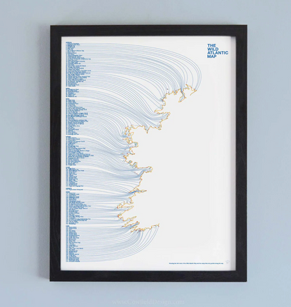 Cowfield Design The Wild Atlantic Map (A3 unframed)