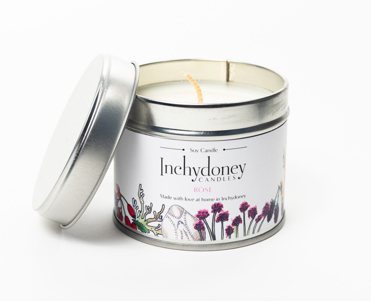 Rose Travel Tin Candle by Inchydoney Candles