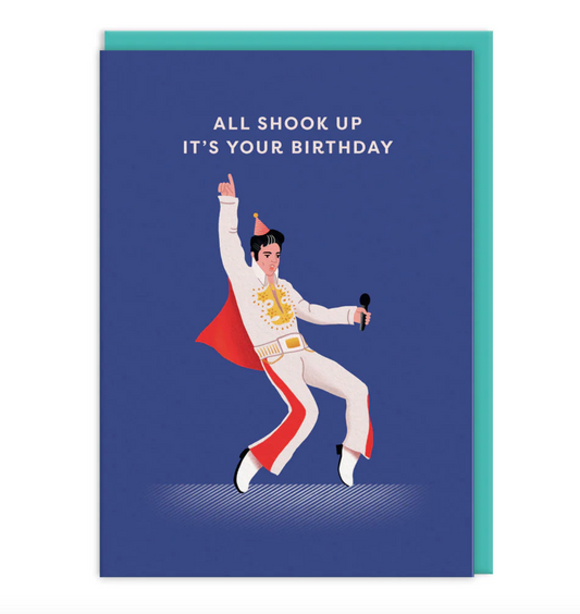 All Shook Up Birthday card