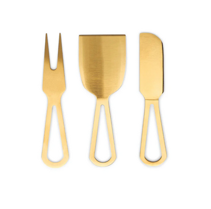 The Jett Gold Stainless Steel Cheese Knives