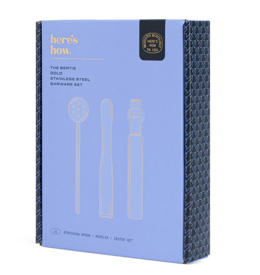 The Bertie Gold Stainless Steel Barware Set