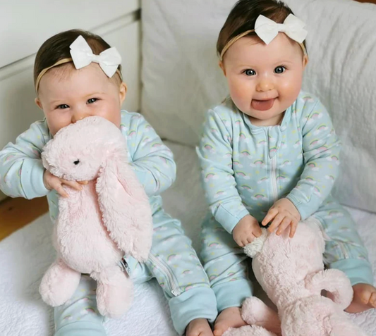 Organic Cotton Baby Suit - Painted Rainbows