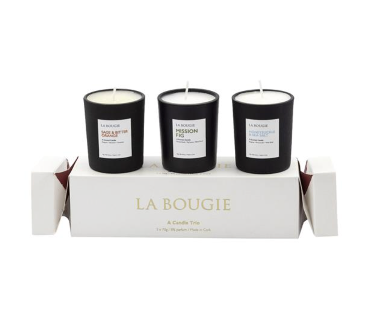 La Bougie Christmas Cracker Candle Trio