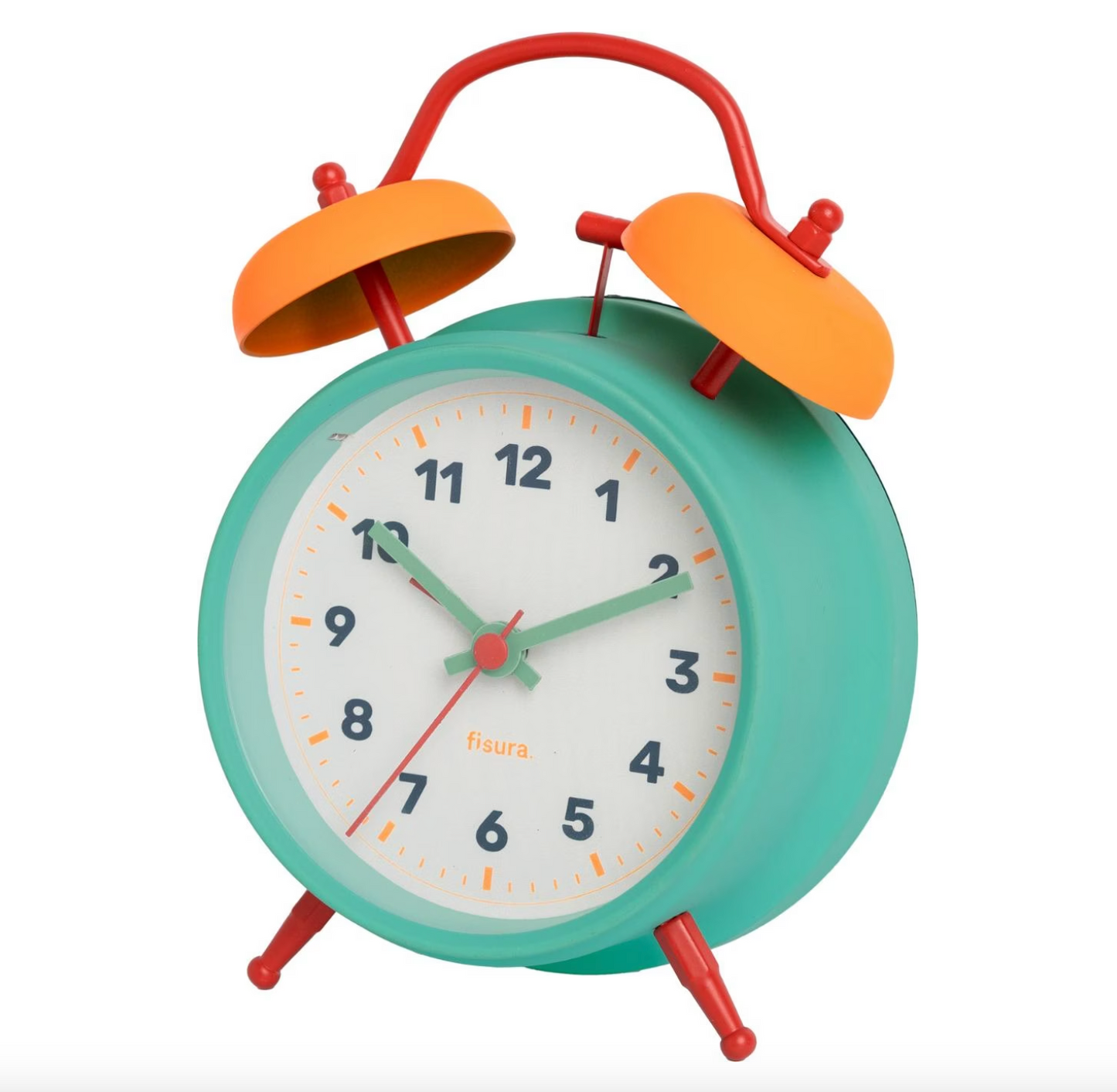 Retro Alarm Clock - Blue/Green and Orange