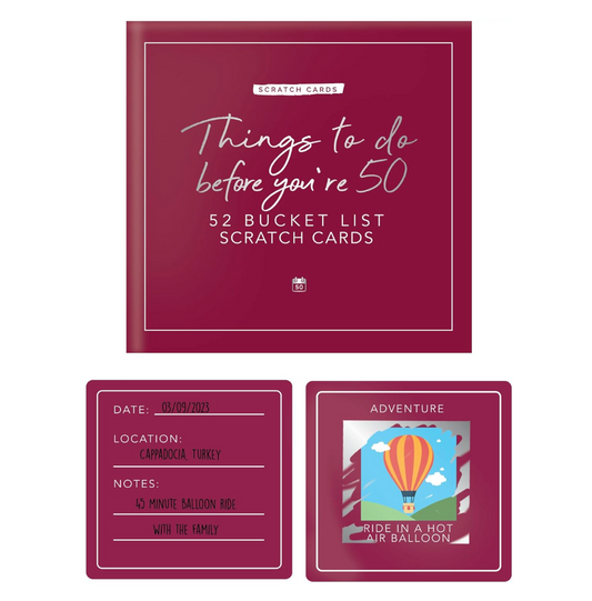 Things to do before you're 50 (Scratch cards)