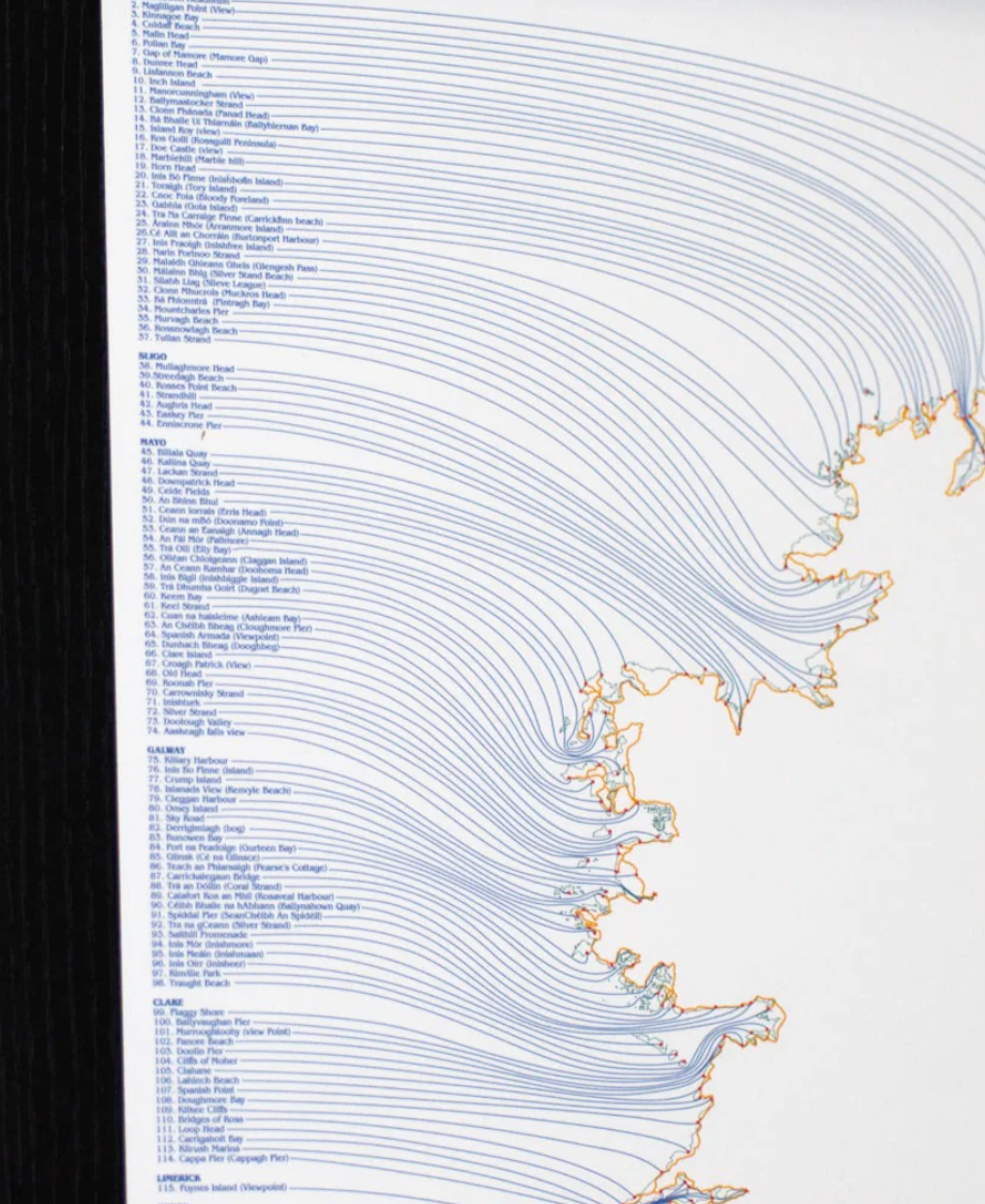 Cowfield Design The Wild Atlantic Map (A3 unframed)