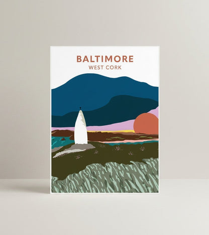 West Cork Folk Print Baltimore (A4)