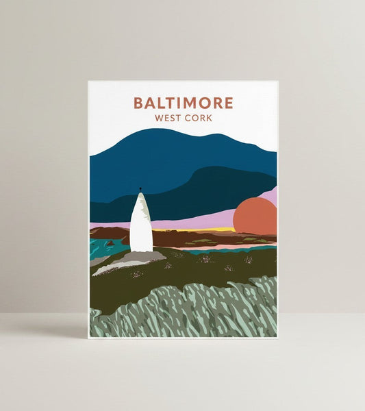 West Cork Folk Print Baltimore (A4)