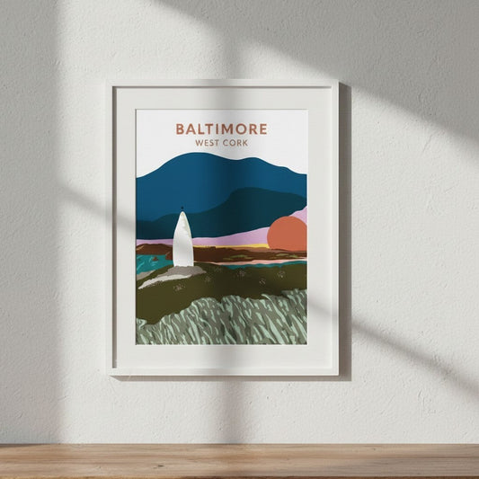 West Cork Folk Print Baltimore (A4)