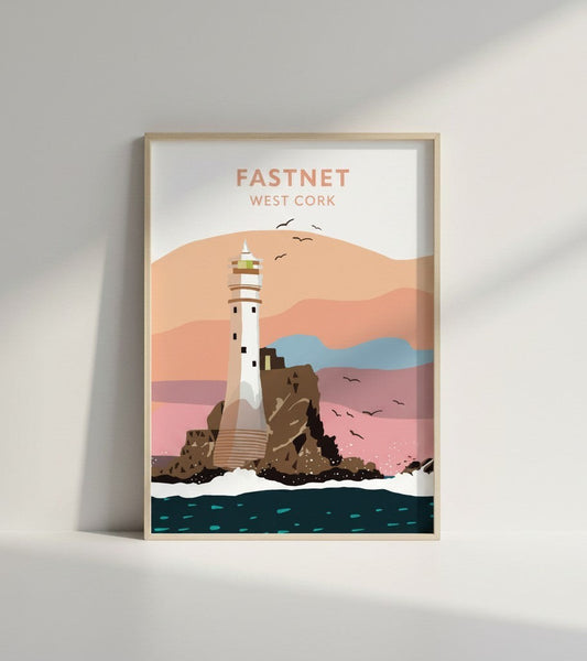 West Cork Folk Print Fastnet (A4)