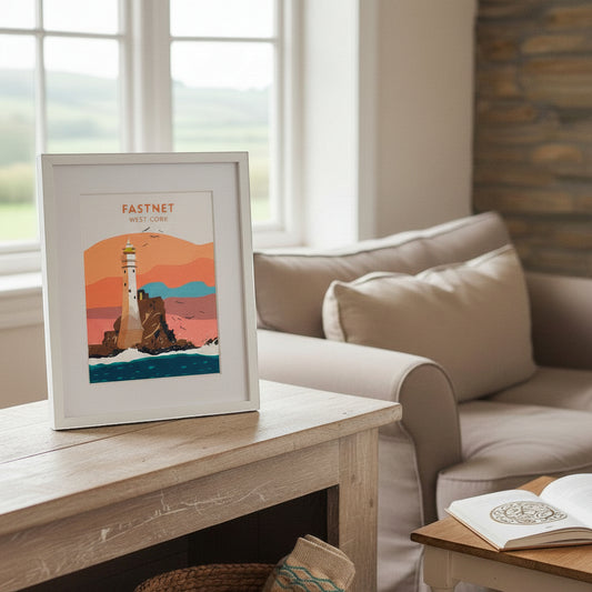 West Cork Folk Print Fastnet (A4)
