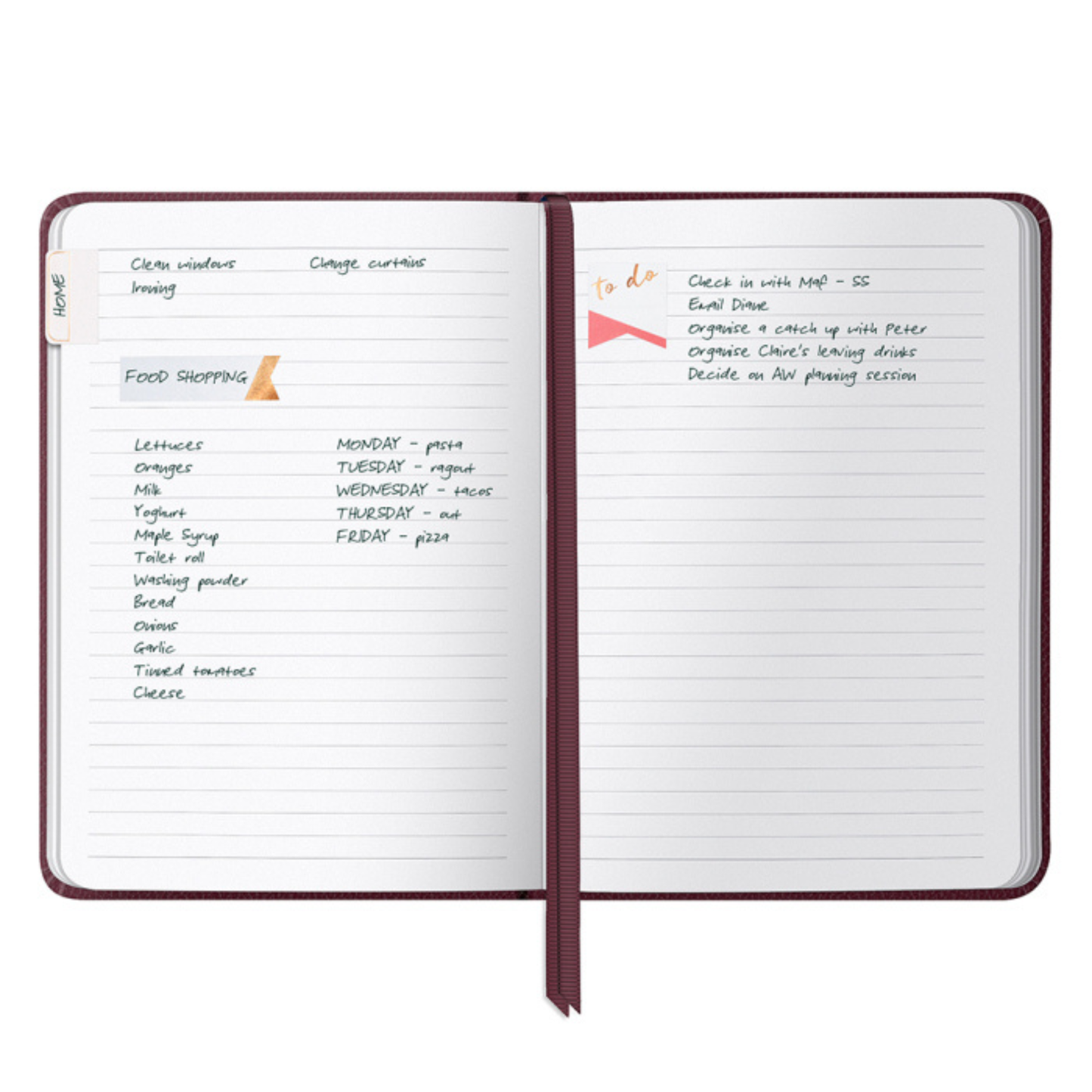 A5 Notebook Burgundy
