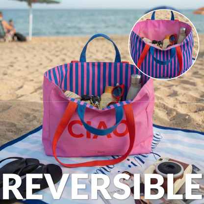 "Ciao" Reversible Beach Bag