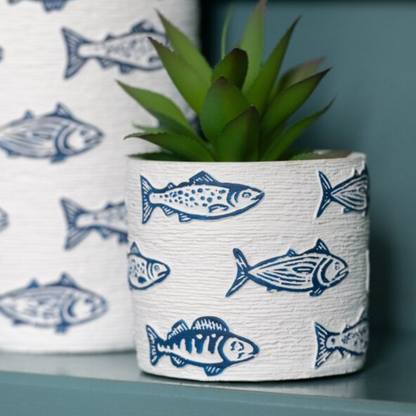 Flowerpot Fish Round Cement